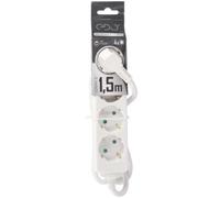 Bloc Multiprise - EDO - LOGAN S - 4 Prises Type F - Câble 1,5m - Protection Enfants