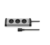 Bloc multiprise EHMANN universel 3 voies, ligne d'alimentation IEC 320, fusible 10A, par exemple pour le fonctionnement avec des onduleurs et des PC