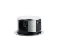 Otio - Bloc multiprise encastrable 3 prises 16A 2P+T et 2 USB - Gris Gris G