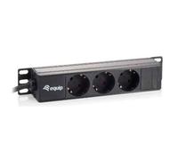Equip Unité de distribution secteur 333299 – 3 sorties CA 250 V 3500 W 1U 10" Argent