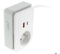 Bloc multiprise Gekko XS clipsable 2 USB C 20W 1.5m blanc - Otio