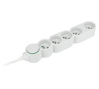 Zenitech Bloc multiprises 5 prises 16A - Câble 1,5 m - Blanc