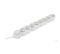 Bloc multiprise Home Green plastique recyclé 8 prises 2P+T - blanc - Zenitech