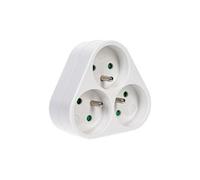 Bloc multiprise mural "3 prises" 9cm blanc