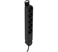 Bloc multiprise parafoudre 5x16A + interrupteur - Noir - Zenitech