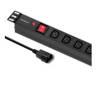 Qoltec Multiprise pour armoire RACK 19-quot , 1U , 10A , PDU , CB , 8xIEC C13 , 2m - 53998