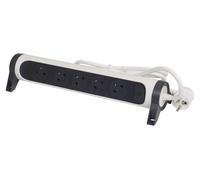 Bloc Multiprise Rotatif Legrand 5 Prises Rotatives, Câble 3m, Fixable - Legrand