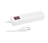 Bloc multiprise suisse 4xT13 1,5m - Blanc - Zenitech