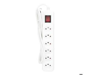 Bloc multiprise suisse 6xT13 1 5m - Blanc - Zenitech