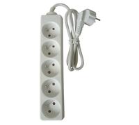 Zenitech Bloc multiprises 5 prises 16A 2P+T Blanc