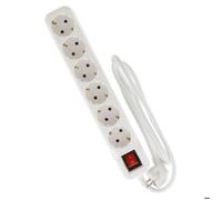 Bloc multiprise - ZENITECH - 6 prises Schuko - 16A - Interrupteur lumineux - Câble 1,4 m