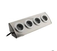 Zenitech Multiprise de canapé angle – 4 prises Schuko 16A – Gris