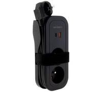 Bloc multiprise - ZENITECH - Nomade - 2x16A - USB A & C - 3.4A - 3G1 - Câble 1.6m - Noir