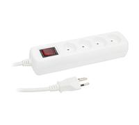 Bloc multiprise - ZENITECH - x4 - 4 prises T13 - Interrupteur et sécurité enfant - Câble 1,5 m
