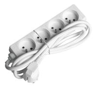 Bloc multiprises - 4 prises - cordon 1.5 m - blanc