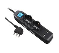 Electraline 62095 Surtensions-Avec Câble 1.5 M Noir