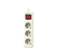 Bloc multiprises avec interrupteur lumineux Silver Electronics 3 prises, 1,5m Blanc