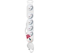 Bloc Home 6 Prises 16A 2P+T + parafoudre - Blanc - Zenitech