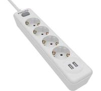 Bloc multiprises Philips à 4 voies - SPN3042WA/10- 230V - Blanc - avec USB