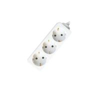 Bloc multiprises sans interrupteur lumineux Silver Electronics 3 prises, câble 1,5m Blanc