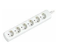 Bloc multiprises sans interrupteur Silver Electronics 6 prises, câble 1,5m Blanc