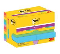 Bloc-note adhésif - POST-IT - Super Sticky Notes - 47,6 x 47,6 mm - 90 feuilles - 6 couleurs variées