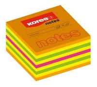 Bloc-note cube, 75 x 75 mm, couleurs fluo, 5 couleurs