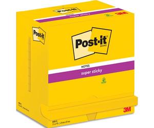 Bloc-note super sticky notes, 127x76 mm, ultra jaune