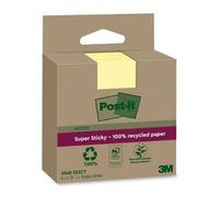 Bloc-note super sticky Recycling notes, jaune
