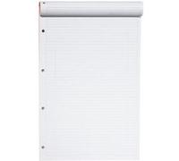 Oxford Bloc bureau Notepad A4 21 x 29,7 cm perforé 4 trous ligné 80 feuilles blanc