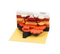 Bloc-notes 3D, bloc-notes 3D, architecture château, 153 pages de notes adhésives 3D avec porte-stylo, bloc-notes d'art 3D détachable, pour bureau, salle d'étude, décoration de bureau