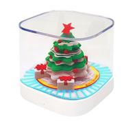 Bloc-notes 3D - Calendrier de bureau avec lumière LED - Autocollants 3D - Arbre de Noël - Papier d'art 3D - Sculpture sur papier - Bureau d'art - Kjw703 (A, taille unique)