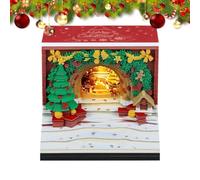 Bloc-Notes 3D Planneur Décoratif avec Arche de Noël Lumineuse à LED