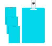 Bloc-notes À Badge Effaçable - Ensemble De 4 Carnets De Notes À Badge Effaçable | Clip Vertical Réutilisable | Format De Poche À Sec 8,5x5,4 Cm, Essuyable À L'alcool Avec Stylo À Bille, Pour