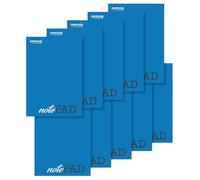 Bloc-notes à carreaux A5 OFFICER PRODUCTS, lot de 10 à 10 pièces/100 feuilles/200 pages/bloc-notes, bloc de papier, pour l'école et le bureau/collé sur le dessus