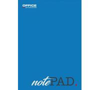 Bloc-notes à carreaux A5 OFFICER PRODUCTS, lot de 10 à 10 pièces/100 feuilles/200 pages/bloc-notes, bloc de papier, pour l'école et le bureau/collé sur le dessus