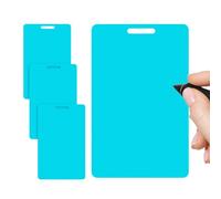 Bloc-notes à rabat effaçable - 4 pièces réutilisables verticales - Mini porte-papiers ardoise blanche - Pour directeur, enseignant, étudiant, infirmier, médecin, bureau, hôtel, école, restaurant
