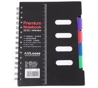 Bloc-notes à Spirale Noir, Carnet de Notes pour Étudiants, Pages Plates | Papier Pâte de Bois, Reliure en PP, Design à Feuilles Détachables, pour Croquis et Réunions