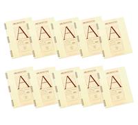 Bloc-notes A4, à spirale, 40 feuilles, couleur beige, lot de 10