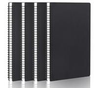 Bloc-notes A4, format 21x29,2 cm, 4 exemplaires, papier crème de 100 g/m², reliure spirale, couleur noire