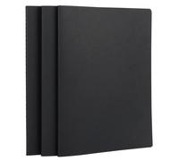 Bloc-notes A4, quadrillé 5 mm, 3 pièces, 100 g/m², 40 feuilles, couverture souple, noir