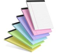 Bloc-Notes A5 Ligné Papier Épais Anti-Transfert, Lot 6 Couleurs 30 Feuilles, Cahier Notes École Bureau 5x8""
