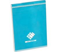 Bloc-notes A5, quadrillé 5 mm, 200 pages, boîte de 40. Couleur : bleu