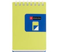 Bloc notes - A7 - 75x105mm - 80 pages blanches - Spirales - Jaune/Bleu - Miquelrius Jaune