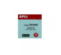 Bloc-Notes Adhesif 100f 75x75 Bleu Pastel - Apli 19085