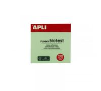 Bloc-Notes Adhésif 100f 75x75 Vert Pastel - Apli 19084