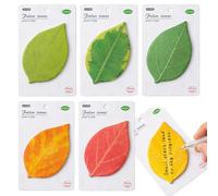 Bloc-notes adhésifs - Papier mémo en forme de feuilles, notes adhésives pour marquage de rappel, feuilles autocollantes avec design portable, fournitures de papeterie pour salle de classe, maison