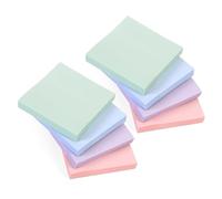 Bloc-notes Adhésives Amovibles 76 x 76 mm | 8 Blocs (2 Paquets) | Pastel Crépusculaire, Home, School, Bleu, Rose, Vert, Jaune, Carré pour Bureau | Chaque Bloc Contient 100 Feuilles