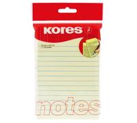 Bloc Notes Adhésives - Jaune Pastel - 150x100mm - Lignées - Kores