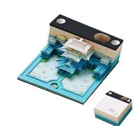 Bloc-notes adhésives sans résidus avec gravure 3D - Bloc-notes artistiques classique avec gravure - Bloc multifonction pour maison, bureau, salle de ureau, Noël et Pâques